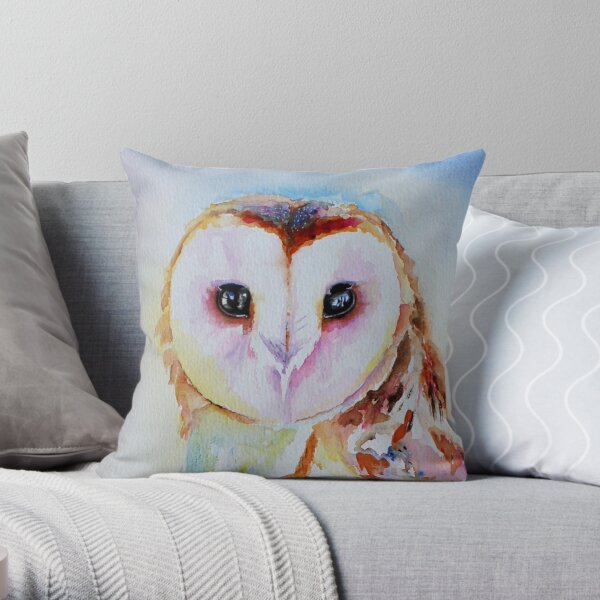 18x18 Multicolor I like owls and maybe 3 people clothing I Like Owls and Maybe 3 People Throw Pillow
