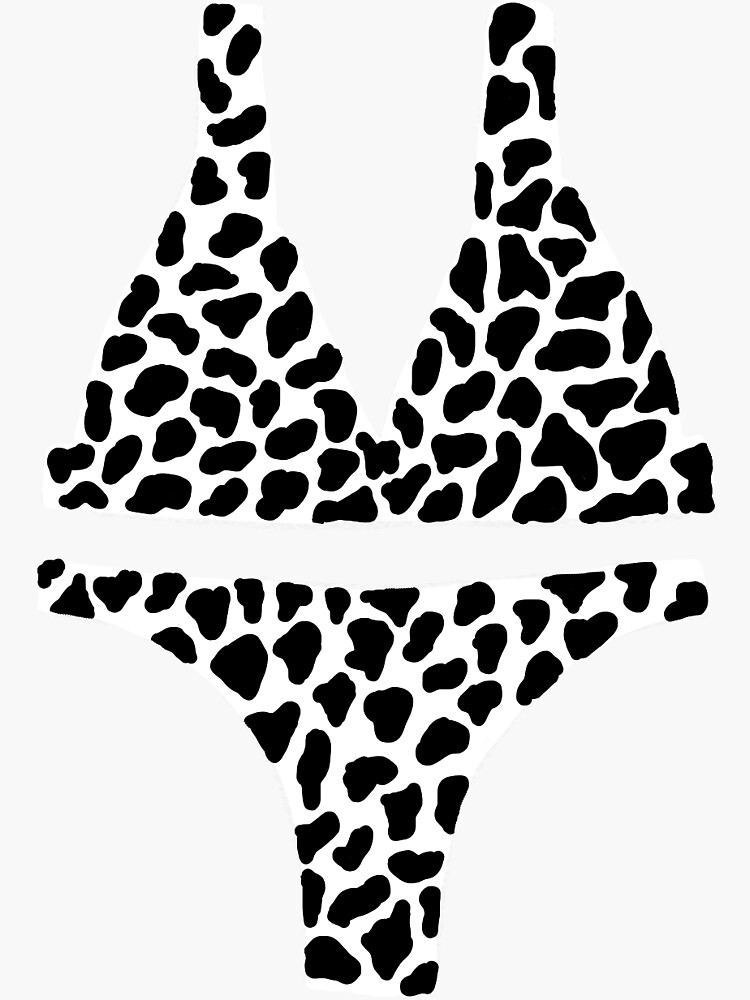 "Cow Bikini" Sticker for Sale by emwattsc Redbubble