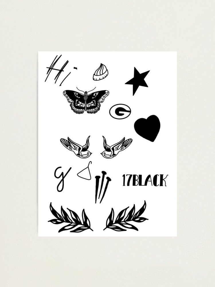 Lámina fotográfica «Conjunto de tatuajes de Harry Styles» de marychipman |  Redbubble
