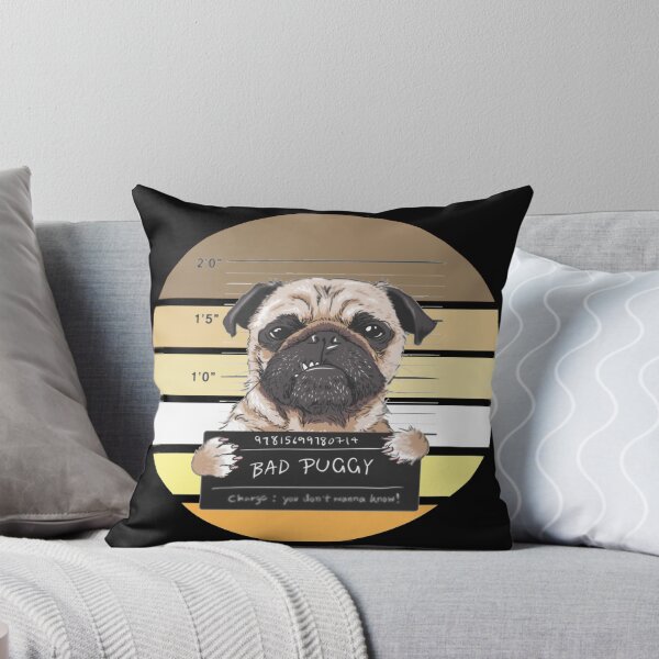 Artikelvorschau, wütender Hund Mops Gefangener Design - Geschenke entworfen und verkauft von kedesign1.