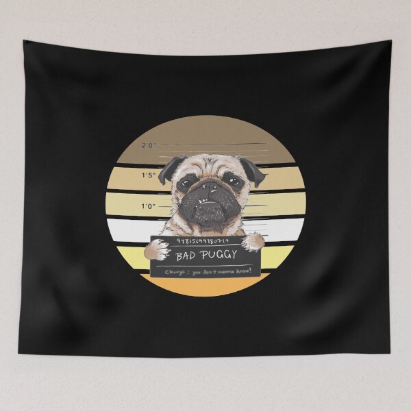 Item preview, angry dog pug prisoner design - Gifts  designed and sold by kedesign1.