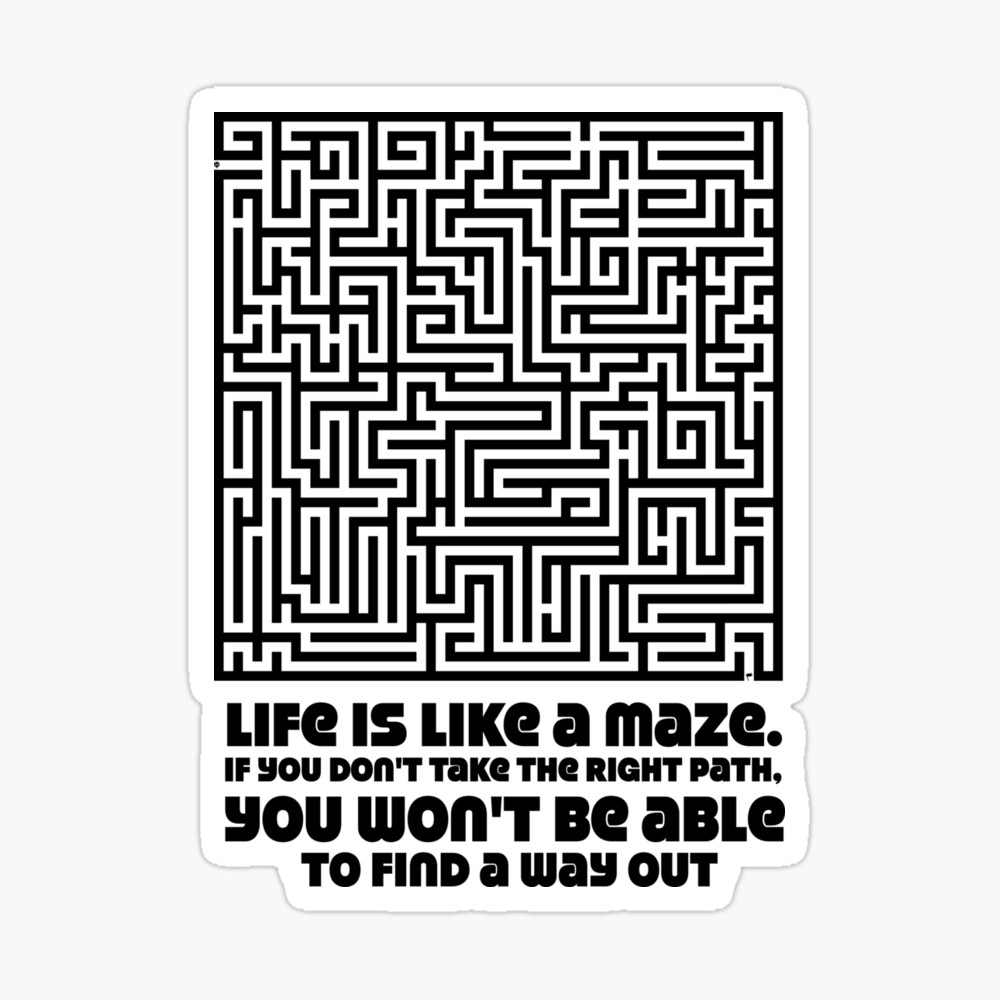 Life Is Like A Maze - Life Quotes,About My Life,A Deep Meaning" Poster By Rafik12 | Redbubble