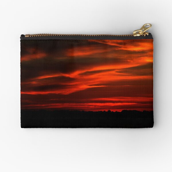 Sunset Reds Zipper Pouch
