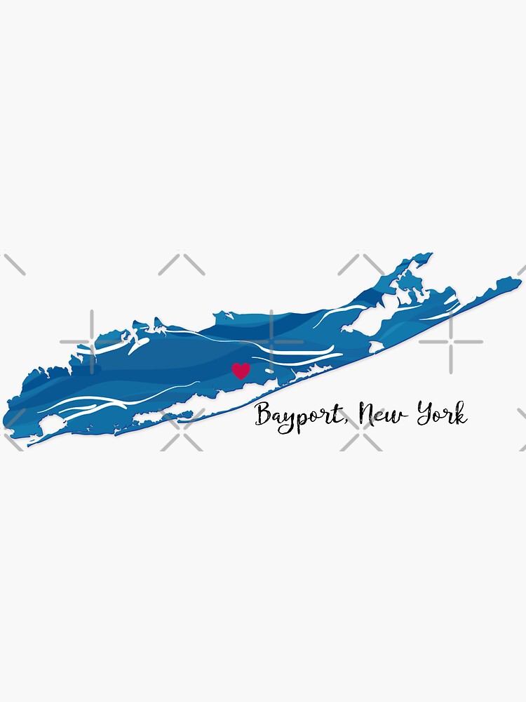 "Bayport Long Island New York" Sticker for Sale by Atelier58 Redbubble