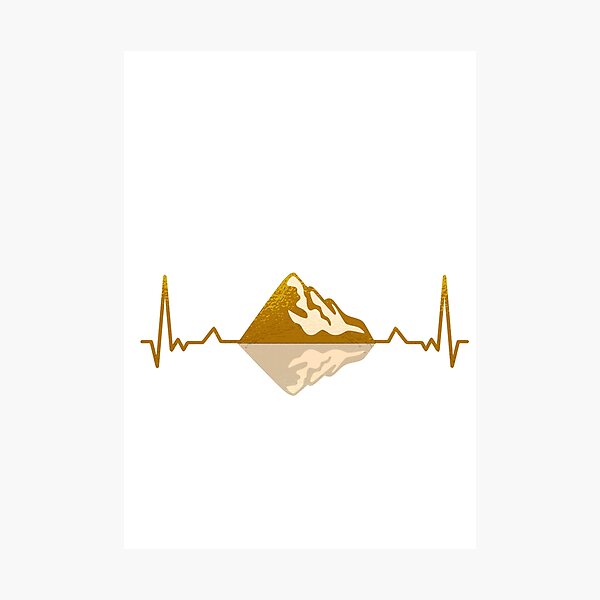 Item preview, Heart Beat Mountain designed and sold by TeaAndPrints.