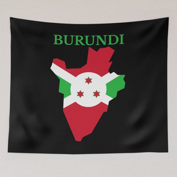 Item preview, Burundi Map Flag designed and sold by marosharaf.
