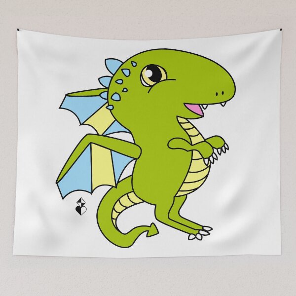 Aperçu de l'œuvre Bébé dragon créée et vendue par smallowlstudio.
