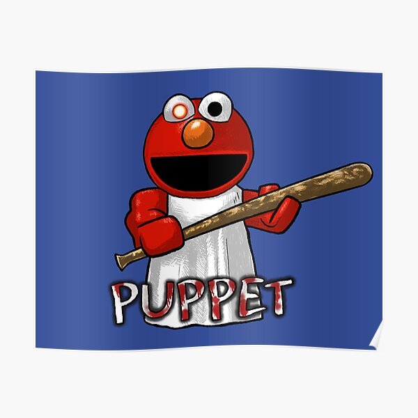 Puppet Game Logo Poster By Tubers Redbubble - who was the creator of roblox puppet