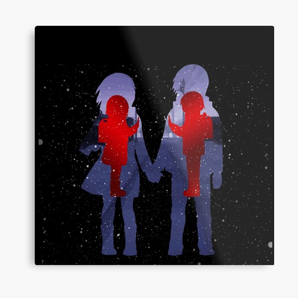 ERASED Boku dake ga Inai Machi Satoru & Kayo Anime Metal Print