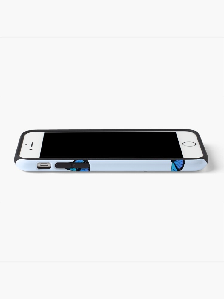 Alternate view of Blue Butterfly Pattern iPhone Case & Cover