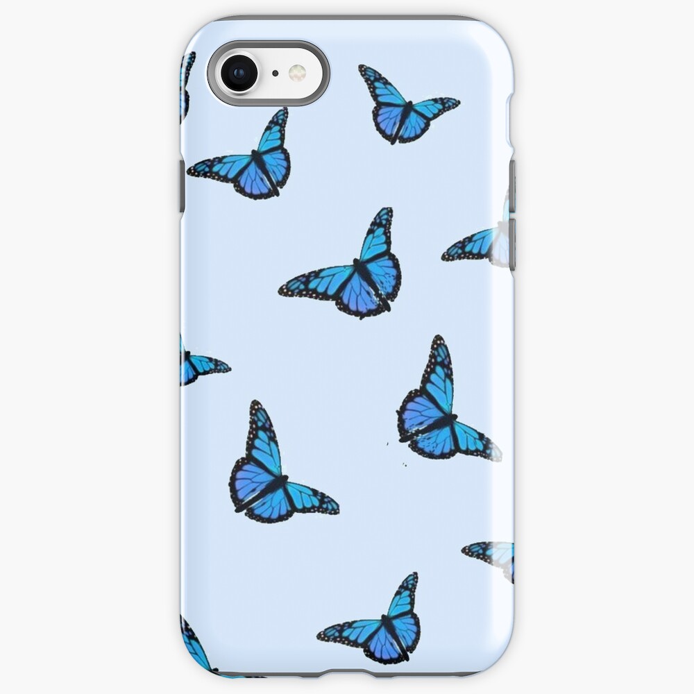 Blue Butterfly Pattern iPhone Case & Cover