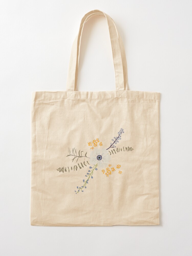  Spring Tote Bag with Zipper Long Handles Flower
