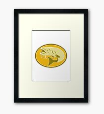 catfish fish retro Framed Print
