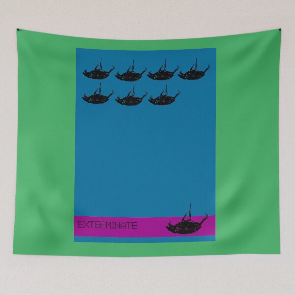 Item preview, Exterminate poster blue designed and sold by Margaret Bryant.