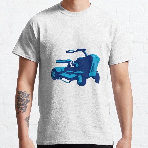 vintage ride on lawn mower retro Classic T-Shirt