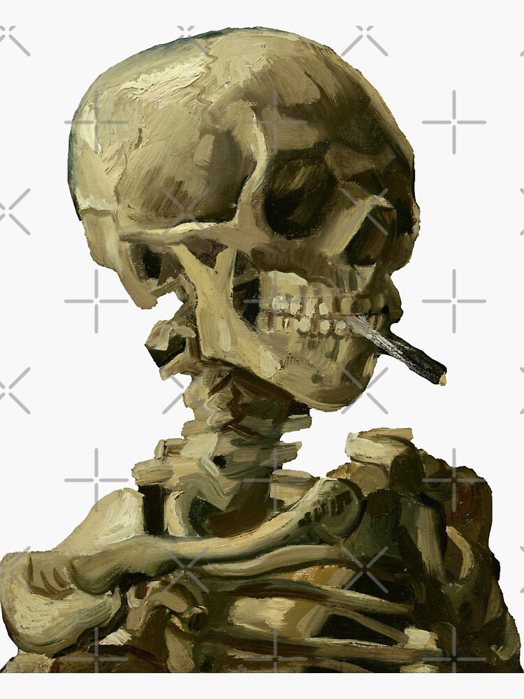 Smoking Kills Skull Smoking Smoke Deadly Death  Van Gogh Skull Tattoo   Free Transparent PNG Download  PNGkey