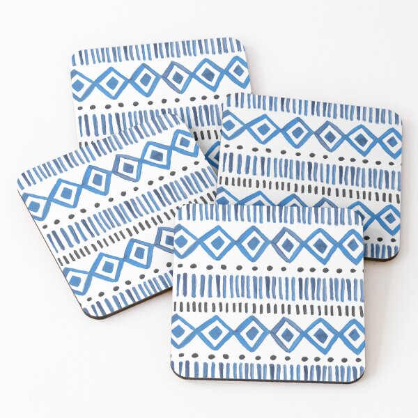 Item preview, Rayas azules Boho Chic designed and sold by Jan Weiss.