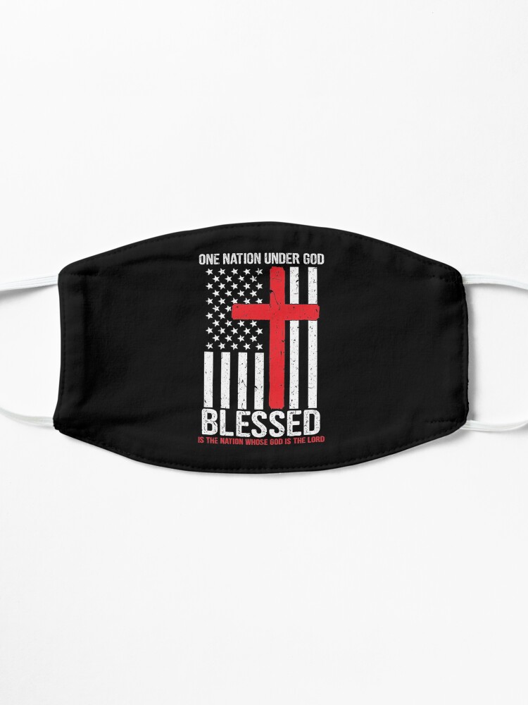 Masque ''Une nation sous Dieu bénit le drapeau américain patriotique' : autre vue