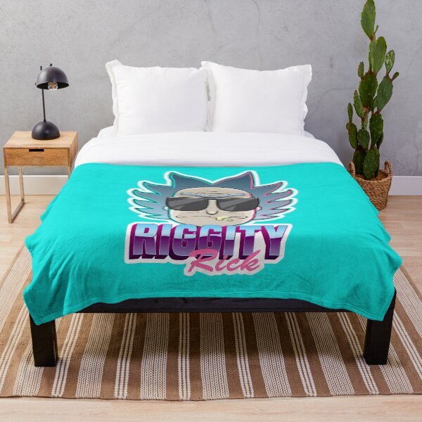 Riggity Rick Sanchez Art Throw Blanket