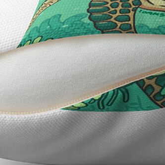 Alternate view of Green Coral Sea Turtle Floor Pillow