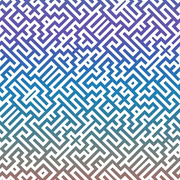 Artwork thumbnail, Magic Maze Wild Gradient Vector Pattern by patternsoup