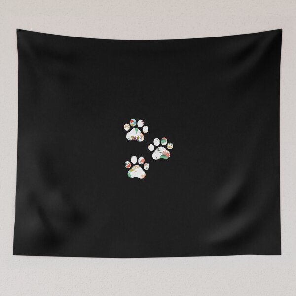 Item preview, Floral Paw Print Cat designed and sold by hamza1451.