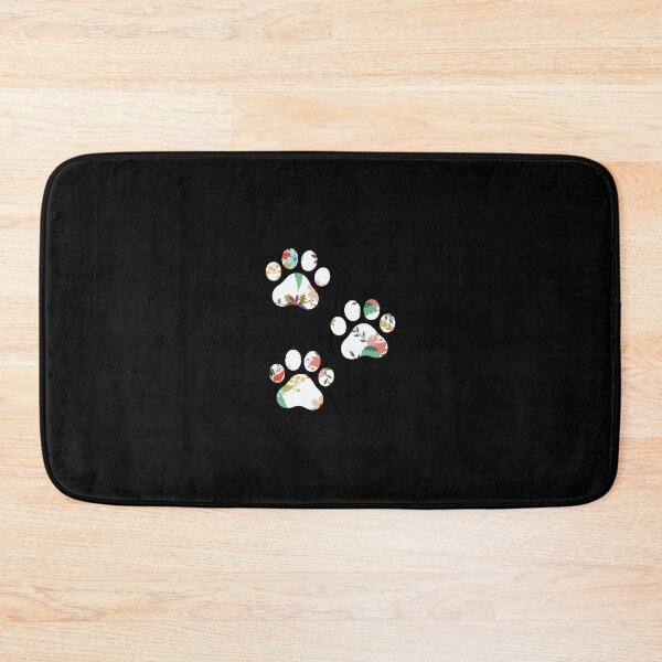 Item preview, Floral Paw Print Cat designed and sold by hamza1451.