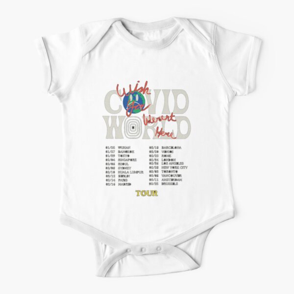 Travis Scott Astroworld Parody Covid World Tour Graphic Design Wish You Were Here World Tour Cities Baby One Piece By Monsieurartiste Redbubble