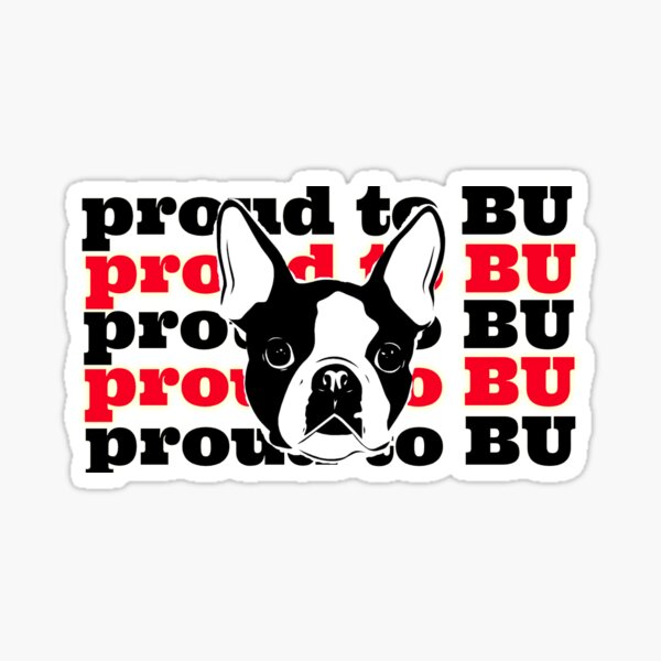 proud to BU red + black Sticker