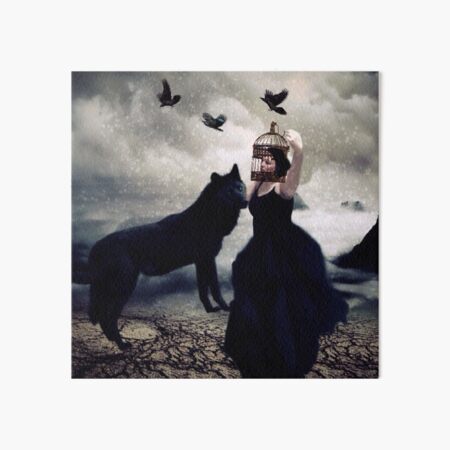 Dancing With the Black Dog Art Board Print