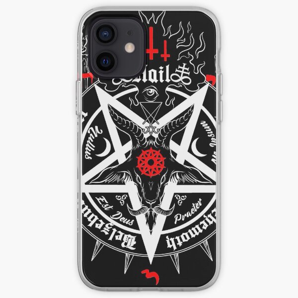 Hail Baphomet Sacred Geometry Mark Of The Beast Pentagram Sigil v4 iPhone Soft Case