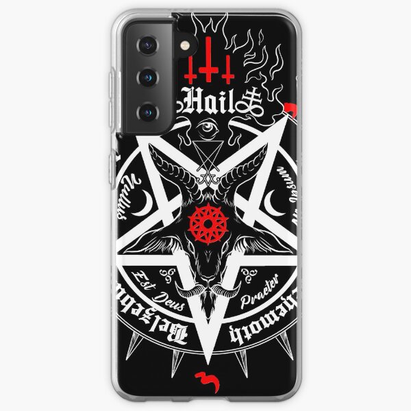 Hail Baphomet Sacred Geometry Mark Of The Beast Pentagram Sigil v4 Samsung Galaxy Soft Case
