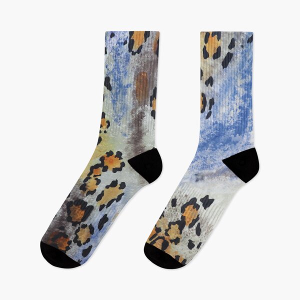 Item preview, Leopard  Skin Abstract in Camel and Blue designed and sold by Leslie Rogers Todder.