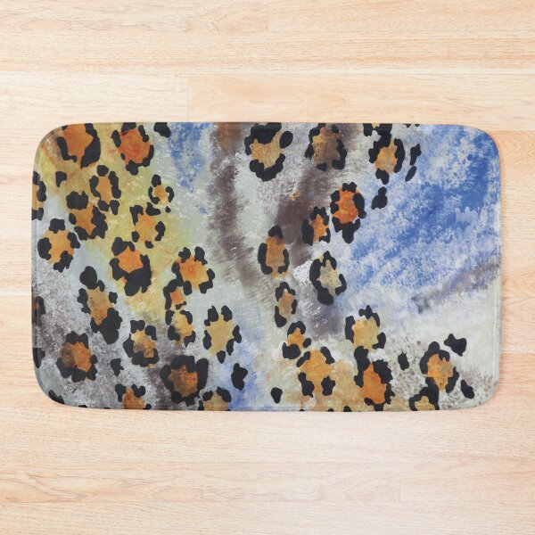 Item preview, Leopard  Skin Abstract in Camel and Blue designed and sold by Leslie Rogers Todder.