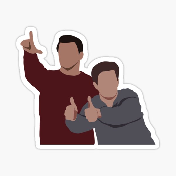 Chandler and Joey Sticker
