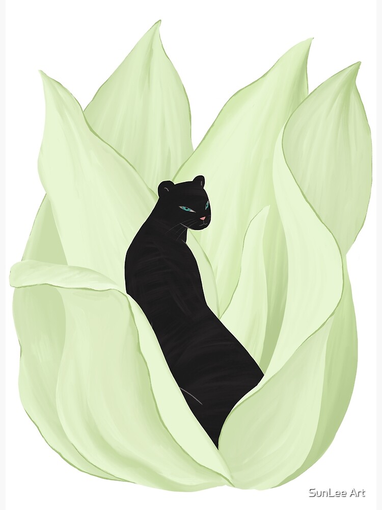 Black Panther in Sansevieria by sunleeart