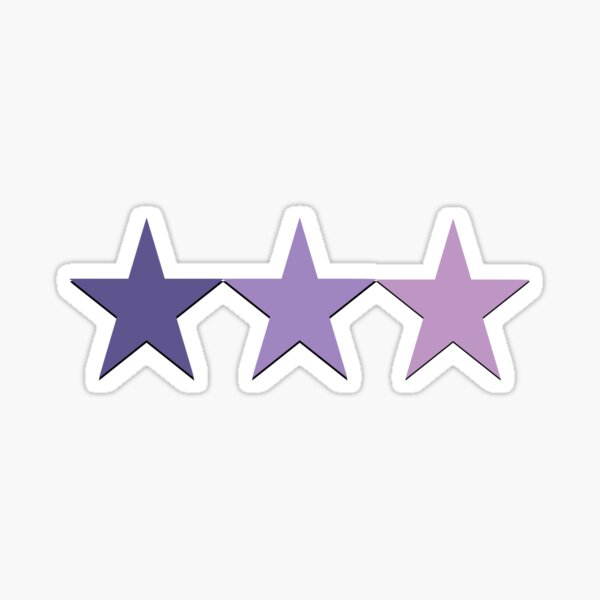 golden/purple star pack Sticker for Sale by hopecreations