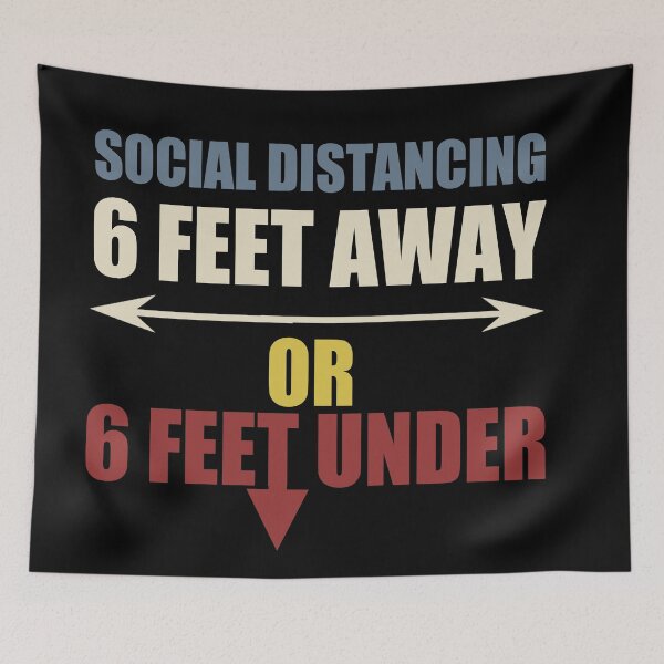 Item preview, Social distancing 6 feet away or 6 feet under  designed and sold by Achmarry.