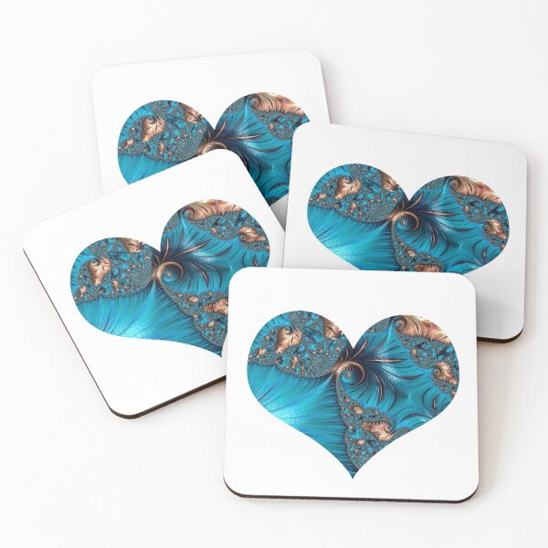 Item preview, Turquoise Fractal Heart designed and sold by Creatively Colette’s .