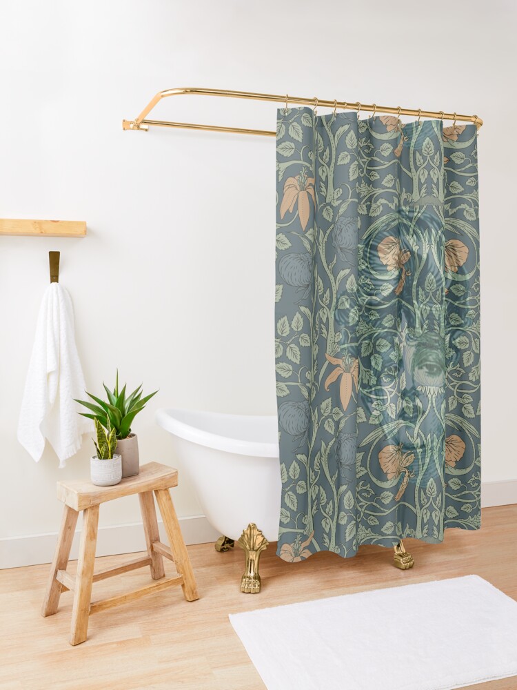 Alternate view of Ms. Gibson in Morris's Garden Shower Curtain