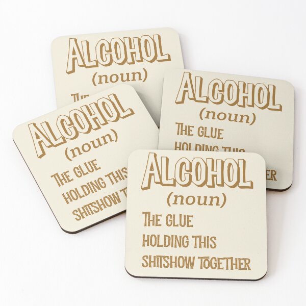 Item preview, Alcohol noun typography text art quote by Word Fandom - wordfandom designed and sold by Kerry Pritchard.