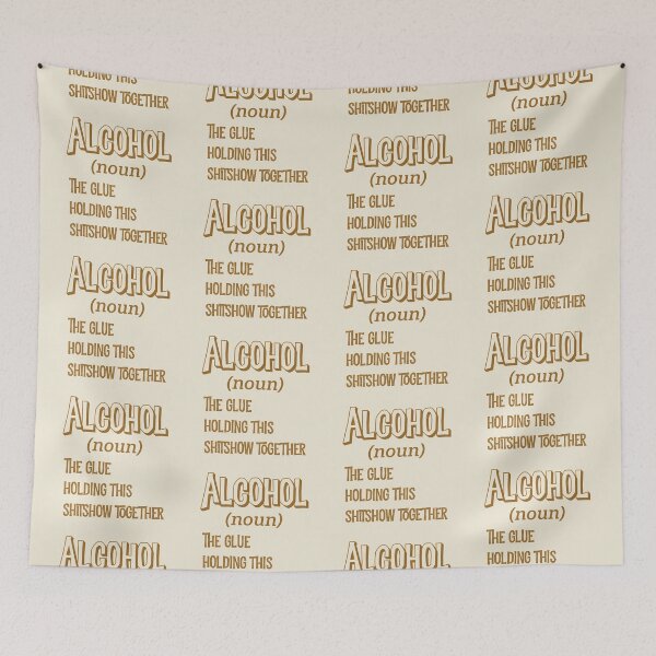 Item preview, Alcohol noun typography text art quote by Word Fandom - wordfandom designed and sold by Kerry Pritchard.