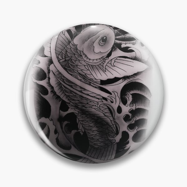 Item preview, koi fish tattoo designed and sold by attracdionz.