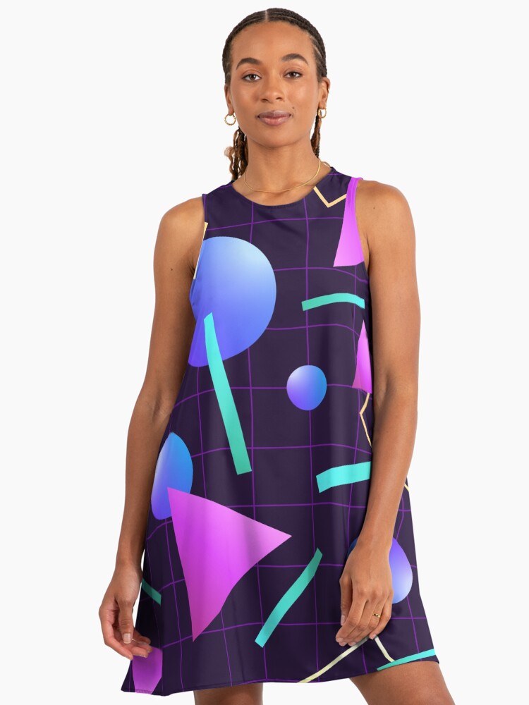 Retro 80's 90's Abstract" A-Line Dress for Sale by merchninja | Redbubble Retro 80's 90's Abstract" A-Line Dress for Sale by merchninja | Redbubble