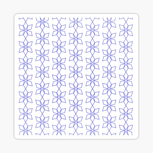 Item preview, Blue floral deco pattern designed and sold by penelope-ithaca.