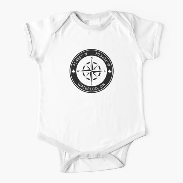 Cambridge Ontario Geographical Coordinates Baby One Piece By Teeohgraphics Redbubble