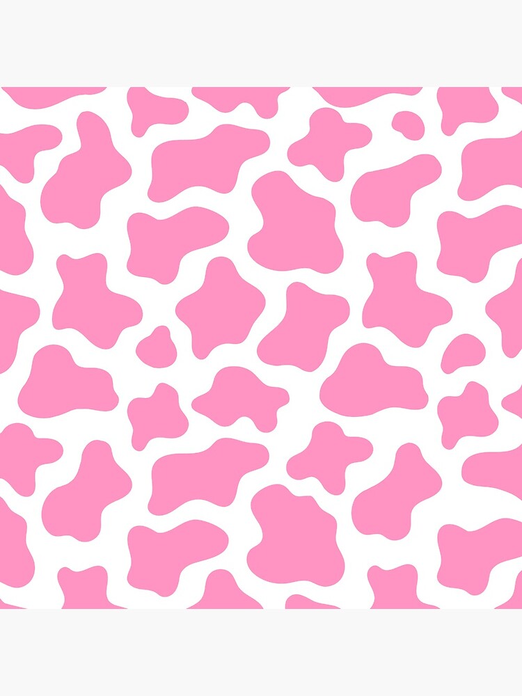Pink Cow Print Design Greeting Card By Hanameda Redbubble - pink cow print roblox logo