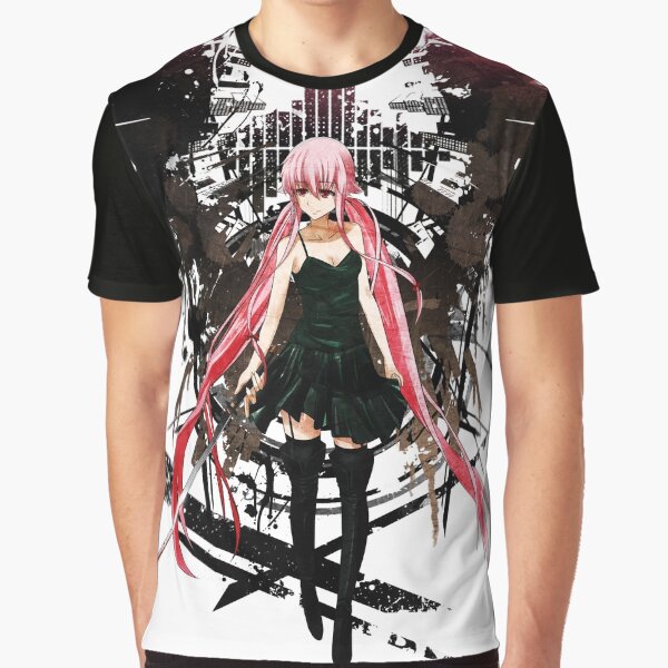Gasai Yuno Anime Future Desolation Anime T-shirt Graphic T-Shirt