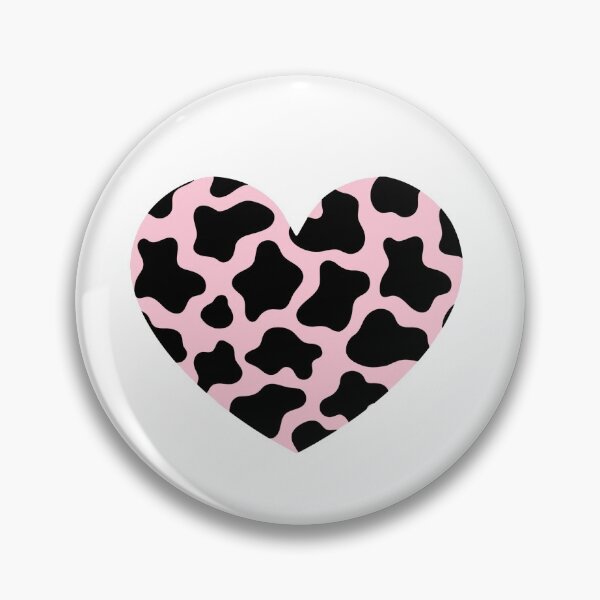 Item preview, Pink and black cow print heart design designed and sold by hanameda.