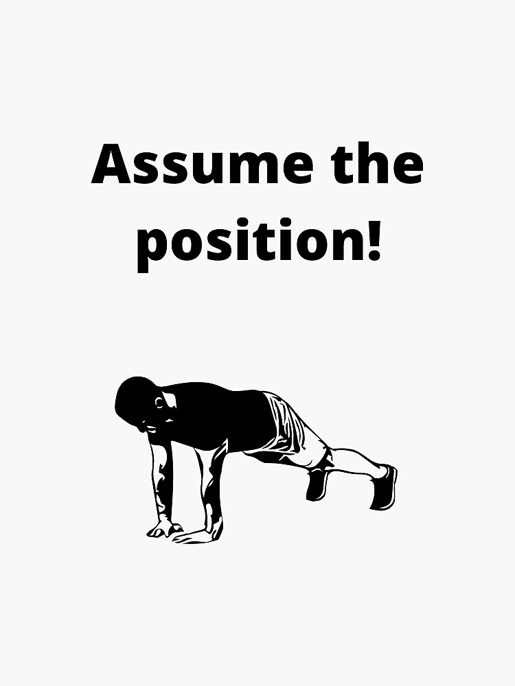 Assume The Position Sticker By Anightbird13 Redbubble 3966